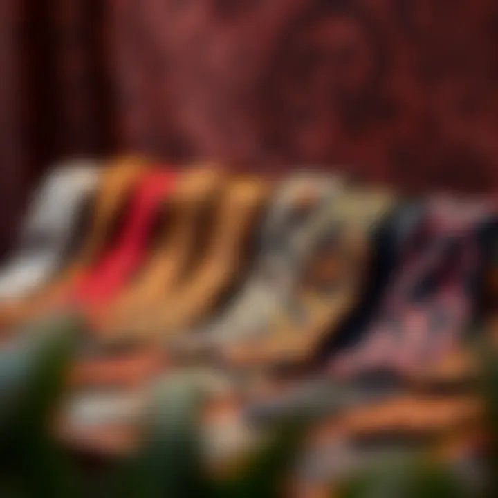 Diverse Selection of Leopard Print Ties A collection of various leopard print ties displayed on a stylish background