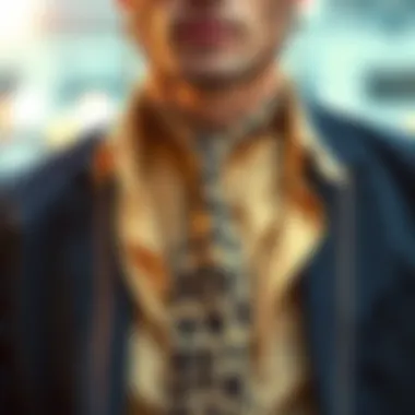 Leopard Print Tie in Contemporary Fashion A fashionable ensemble featuring a leopard print tie paired with a casual shirt and blazer