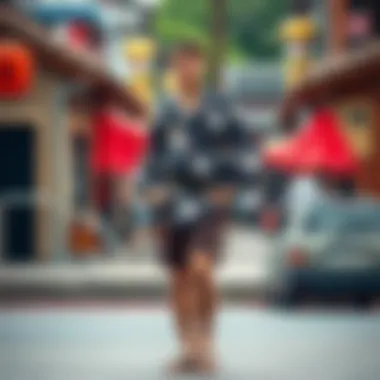 Notable Exploring the Allure of Men’s Crane Print Kimonos Paired with Shorts