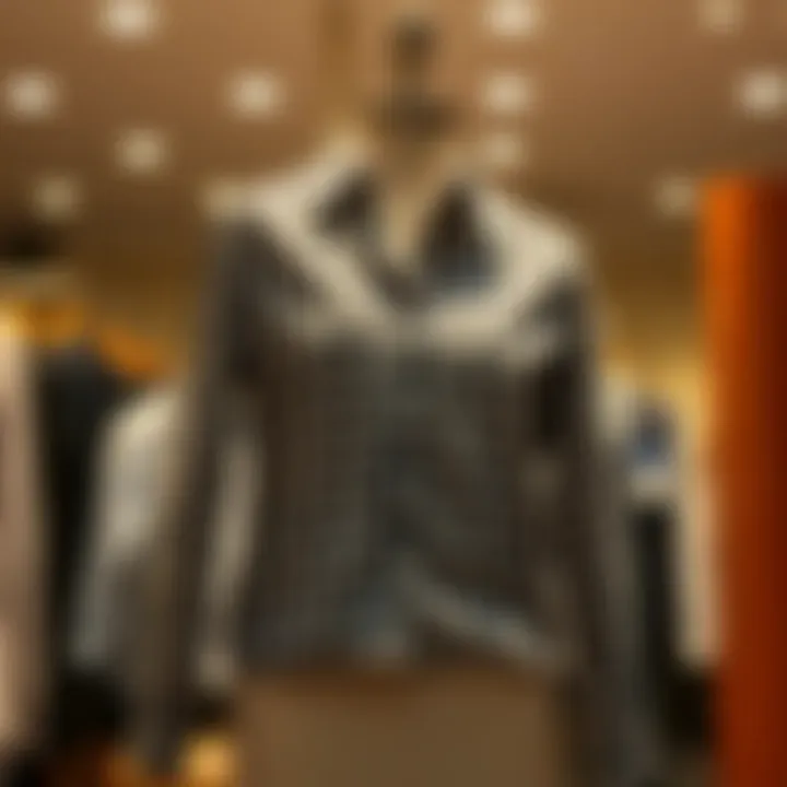 Elegant display of a plus size gingham shirt on a mannequin