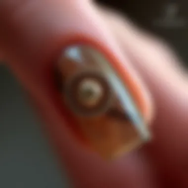 Artistic rendering of button nail design