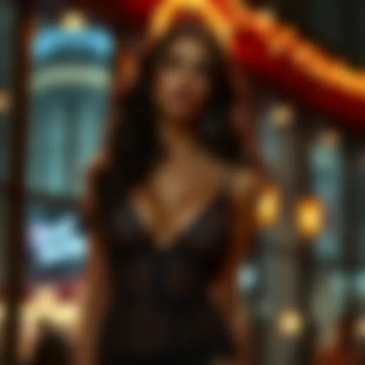 Elegant Styling for a Night Out in Mesh Babydoll Model elegantly styled in a mesh babydoll for a night out