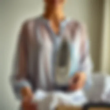 Demonstration of proper washing and ironing techniques for maintaining chiffon garments in top condition.