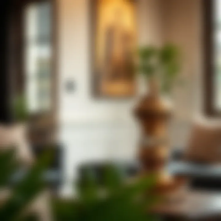 Copper Incense Burner in Contemporary Decor A modern setting featuring a copper incense burner as a decorative piece