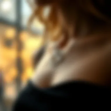 Fashionable Wear of Infinity Necklaces Stylish infinity necklace worn in a fashionable setting