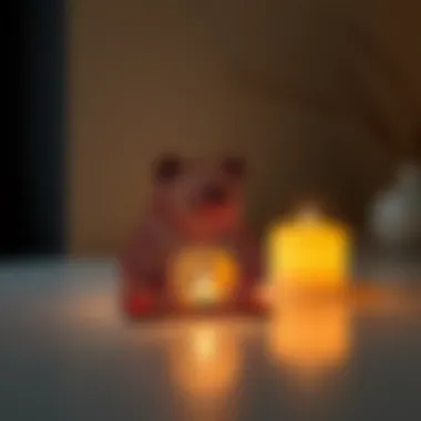 Modern bear candle holder in a minimalist setting