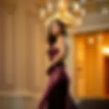 Elegant bodycon slit prom dress in a luxurious fabric