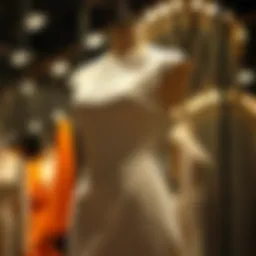 Elegant formal bandage dress showcased on a mannequin