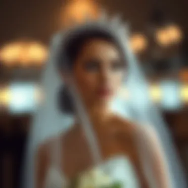 Modern bride showcasing a minimalist veil paired with a contemporary tiara