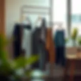 Innovative design of a multifunctional pants rack showcasing multiple storage options