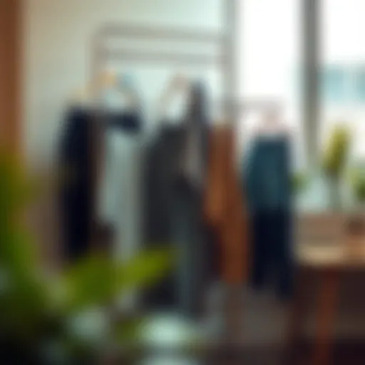 Innovative design of a multifunctional pants rack showcasing multiple storage options