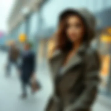 Embracing Trends: The Petite Hooded Trench Coat Fashion-forward petite trench coat trend display