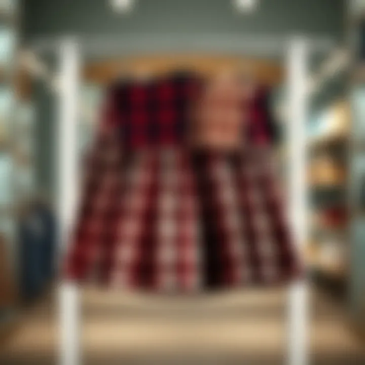 Versatile Styles and Colors A variety of plaid schoolgirl skirts displayed in an array of colors and styles to illustrate versatility