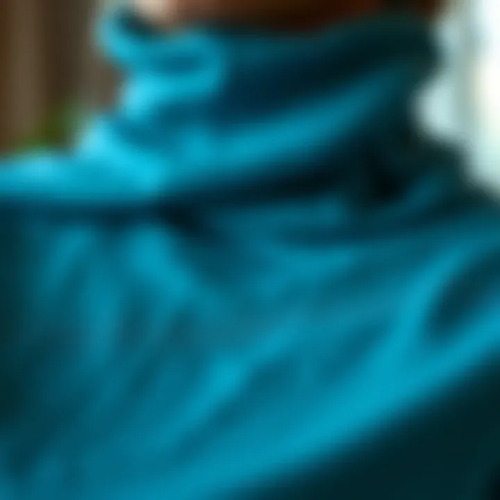 Luxurious Fabric Texture Close-up of luxurious turtleneck fabric showcasing texture