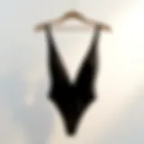 Elegant Seamless Thong Bodysuit Design Elegant seamless thong bodysuit displayed on a minimalist backdrop