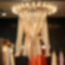 Elegant sheer tie front blouse displayed on a hanger