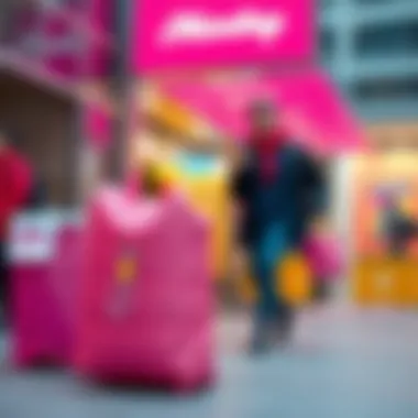 Trendy design aesthetics of pink bubble shipping bags