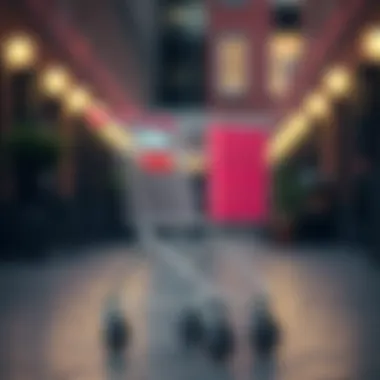 Stylish design of the foldable shopping cart showcasing its dual functionality