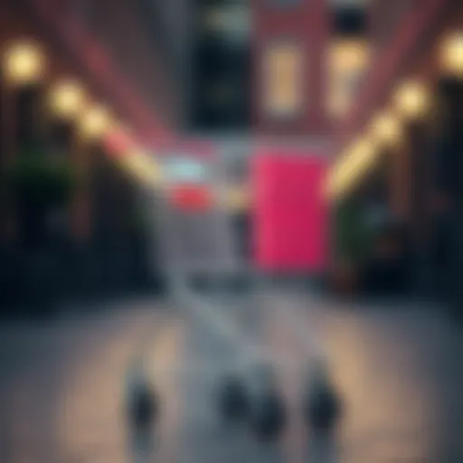 Stylish design of the foldable shopping cart showcasing its dual functionality