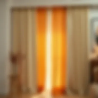 Aesthetic Curtains with Adhesive Hooks Aesthetic arrangement of curtains using adhesive hooks