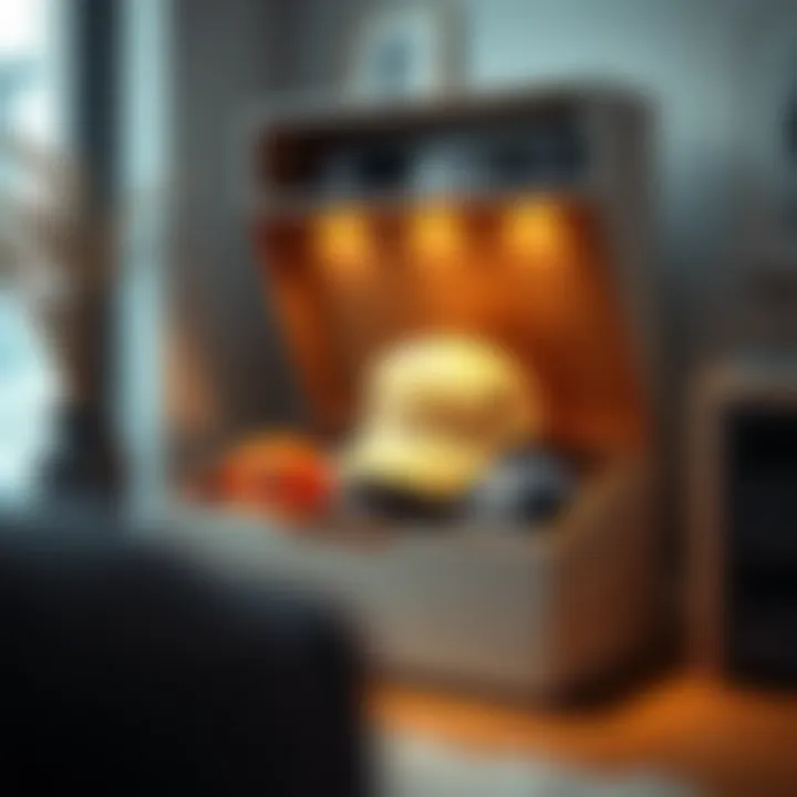 Elegant design of a modern baseball cap storage box