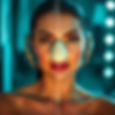 A before-and-after makeup application using a reusable sponge to demonstrate its effectiveness.