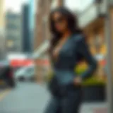 A stylish parasuit jumpsuit showcased in an urban setting, highlighting its modern design.