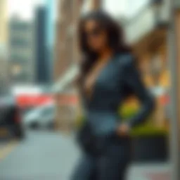 A stylish parasuit jumpsuit showcased in an urban setting, highlighting its modern design.