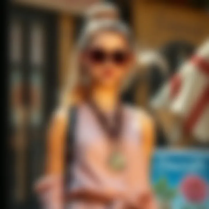 Short Saia with Trendy Accessories Stylish short saia paired with trendy accessories