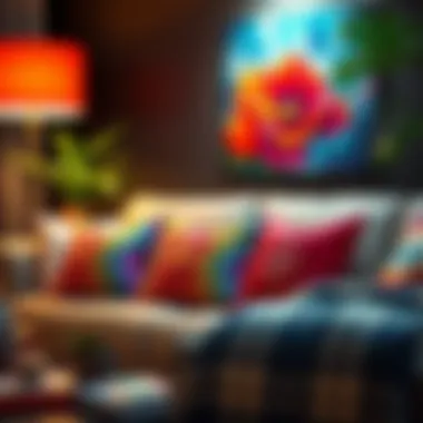 Vibrant Designs to Brighten Your Living Space Vibrant throw pillow cover designs adding color to a living space