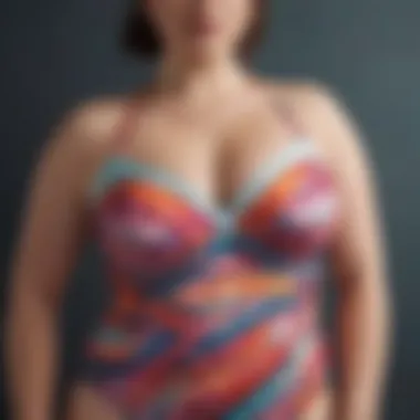 Close-up of innovative fabric used in plus size swimsuits