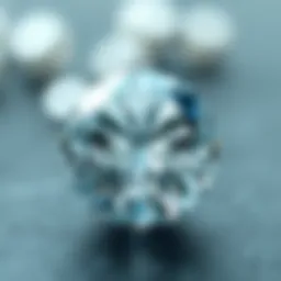 Close-up view of a VVS1 Moissanite gemstone showcasing its brilliance and clarity.