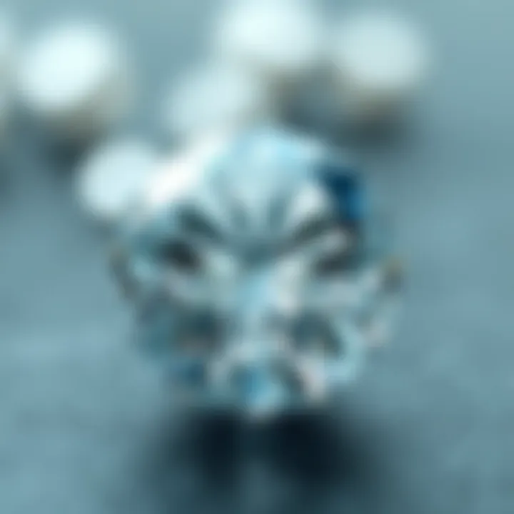 Close-up view of a VVS1 Moissanite gemstone showcasing its brilliance and clarity.