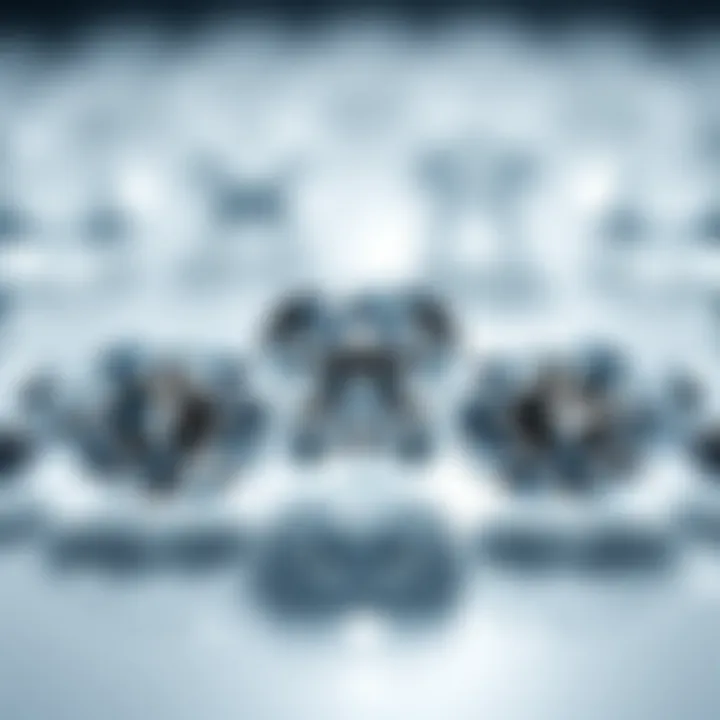 A visual representation of the grading system used for VVS1 Moissanite gemstones.