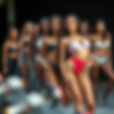 Cultural Implications and Body Image Representation Diverse group of models showcasing different waist slimming thong styles