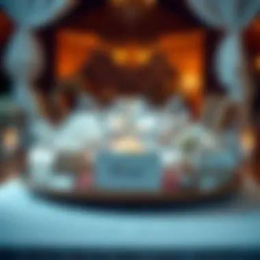 Beautifully arranged wedding giveaway items in an inviting setting