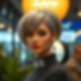 Modern Style with Side Bangs A stylish wig with side bangs showcasing a modern look