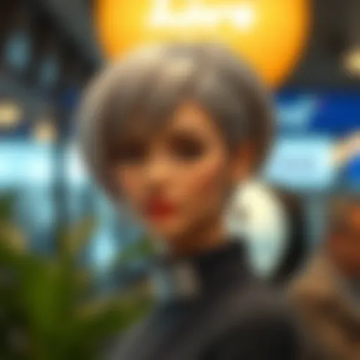 Modern Style with Side Bangs A stylish wig with side bangs showcasing a modern look