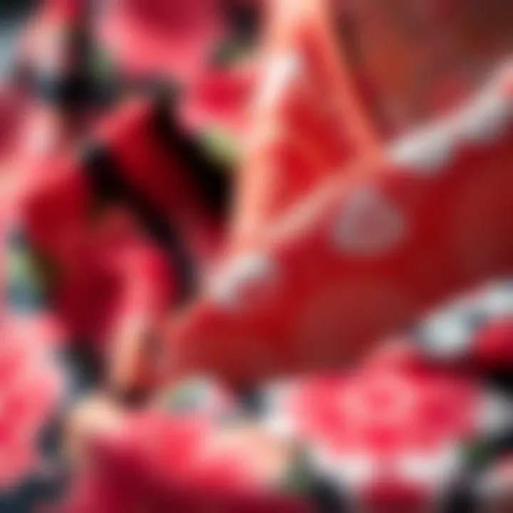 A close-up of intricate fabric patterns used in anime fashion, reflecting cultural motifs.