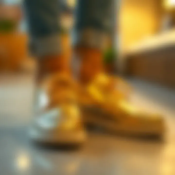 Daily Wear Comfort Comfortable gold shoes ideal for daily wear