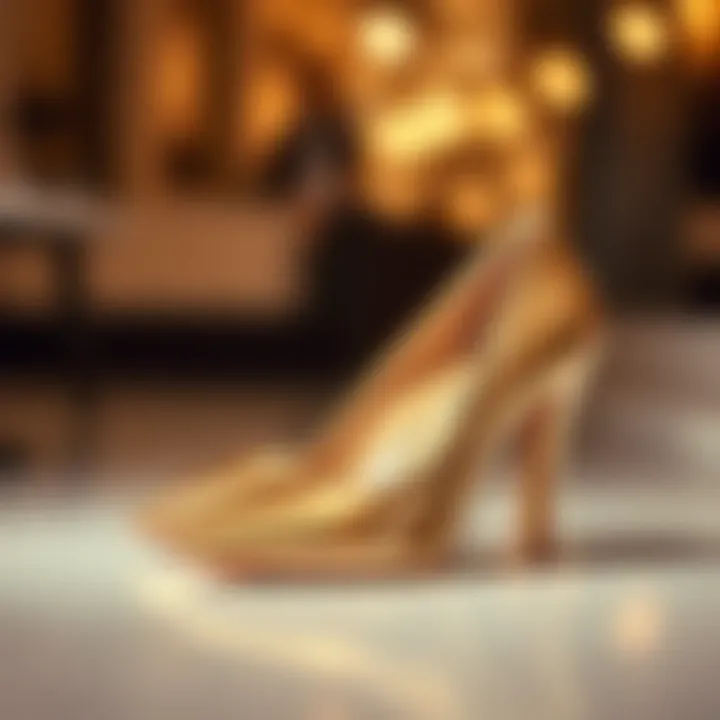 Special Occasion Elegance Stylish gold shoes perfect for special occasions