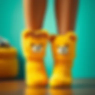 Yellow Bear Slippers in Fashion Yellow bear slippers showcased in a fashion context