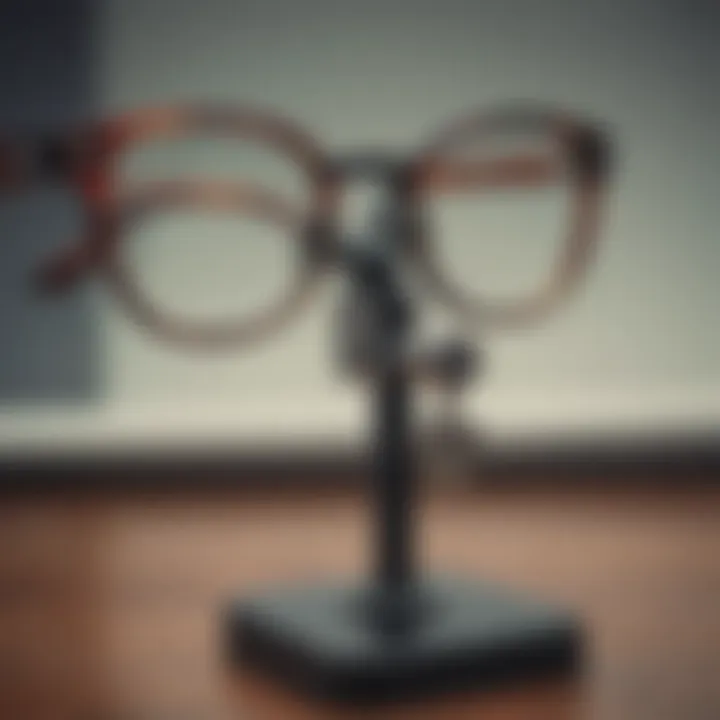 Functional eyeglass holder exhibiting versatility in everyday use