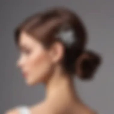 Fashion-forward individual wearing a stylish no crease hair clip