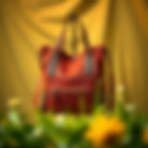 Stylish festival man bag displayed against a vibrant background