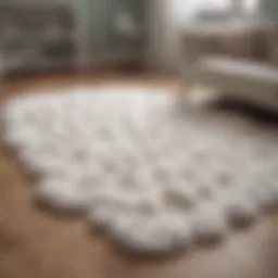 Luxurious fluffy cloud rug in a modern living space