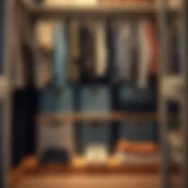 Organized Closet Essentials Versatile foldable boxes in a neatly organized closet