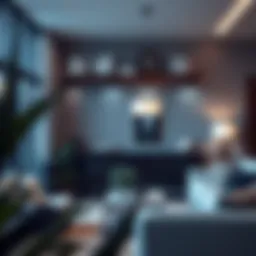 Elegant heavy duty shelf bracket in a modern living room setting