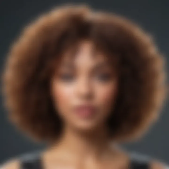 Close-up of a high-quality curly hair wig demonstrating its natural look and detailing.