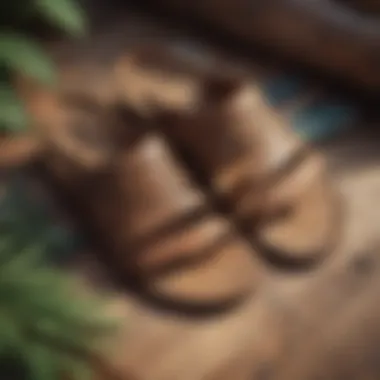 Vintage-inspired sandals with intricate designs and earthy vibes